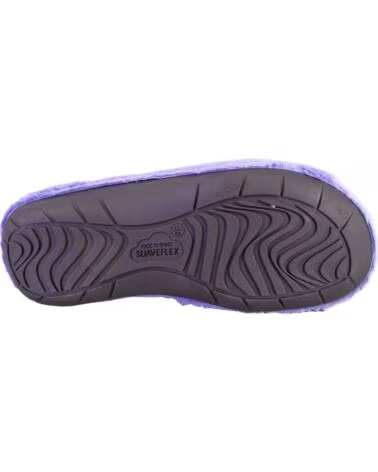 SUAVEFLEX 250-387 Zapatillas de casa de mujer azul celeste AZUL CELESTE