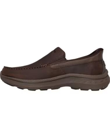 SKECHERS POLLARD OSGOOD ZAPATOS DE PIEL MARRÓN MARRON