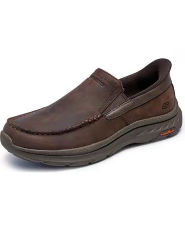 SKECHERS POLLARD OSGOOD ZAPATOS DE PIEL MARRÓN MARRON