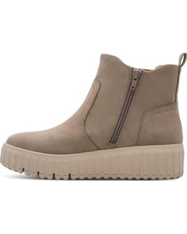 JANA 25463 BOTTINES VÉGÉTALIENNES TAUPE AVEC FERMETURE ÉCLAIR