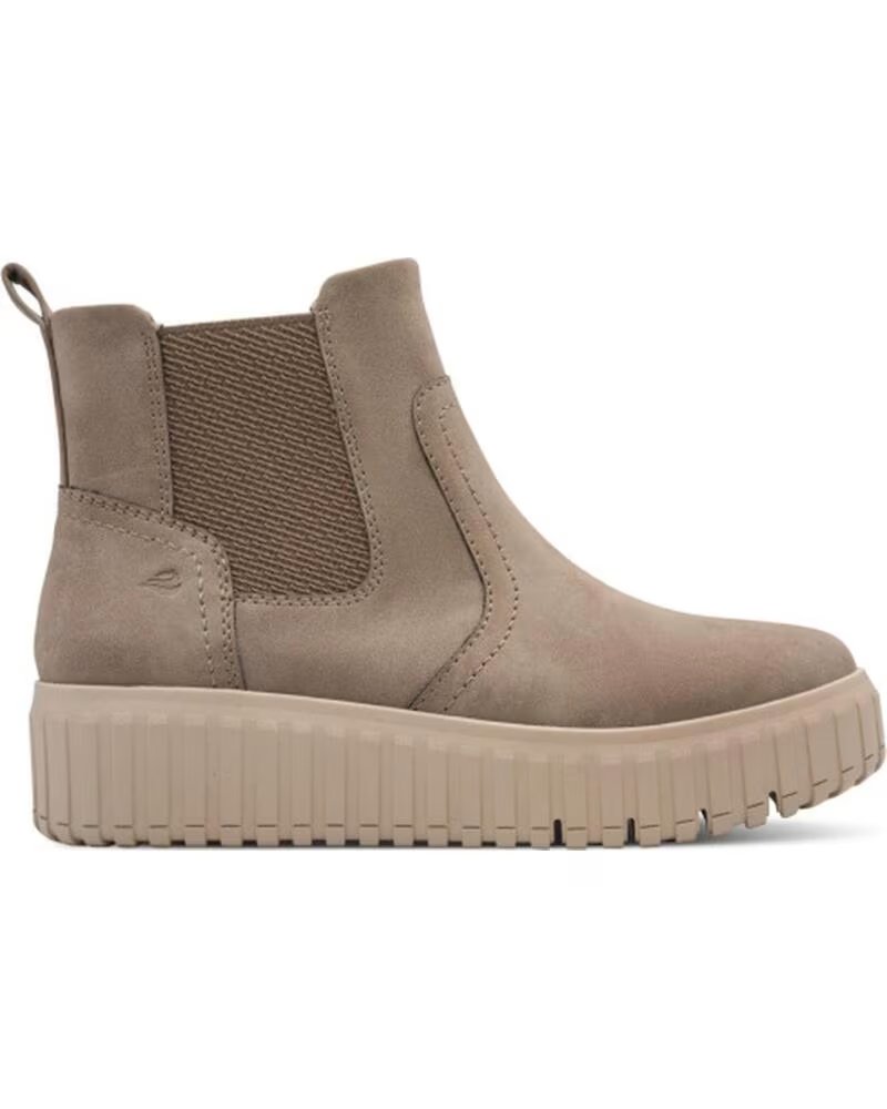 JANA 25463 BOTTINES VÉGÉTALIENNES TAUPE AVEC FERMETURE ÉCLAIR