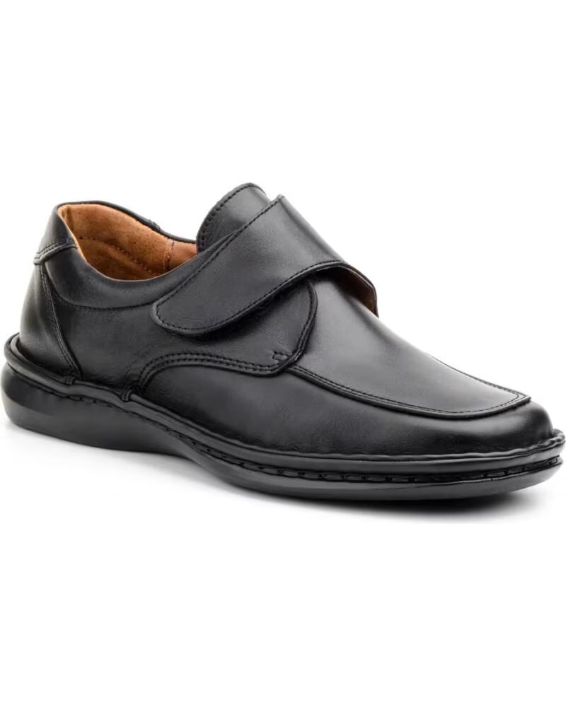CACTUS Zapatos de piel para hombre con plantilla extraible modelo 60300 NEGRO