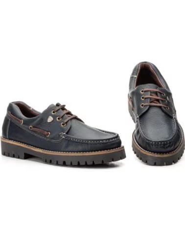 JAM Zapatos nauticos de piel para hombre modelo 4200 AZUL