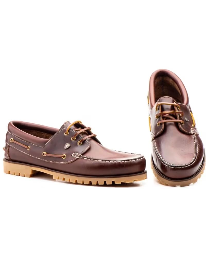 IBERICO SHOES ZAPATOS NÁUTICOS DE PIEL PULL PARA HOMBRE E2522 MARRóN