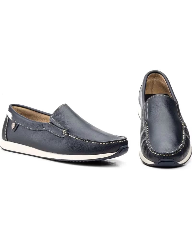 IBERICO SHOES Mocasines nauticos de piel para hombre modelo IB300 AZUL