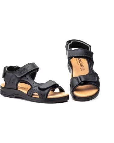 MORXIVA SANDALIAS DE PIEL PARA HOMBRE MODELO 37007 NEGRO