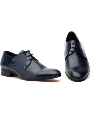 NIKKOE Zapatos de vestir de piel para hombre con suela de cuero modelo NK3247 AZUL