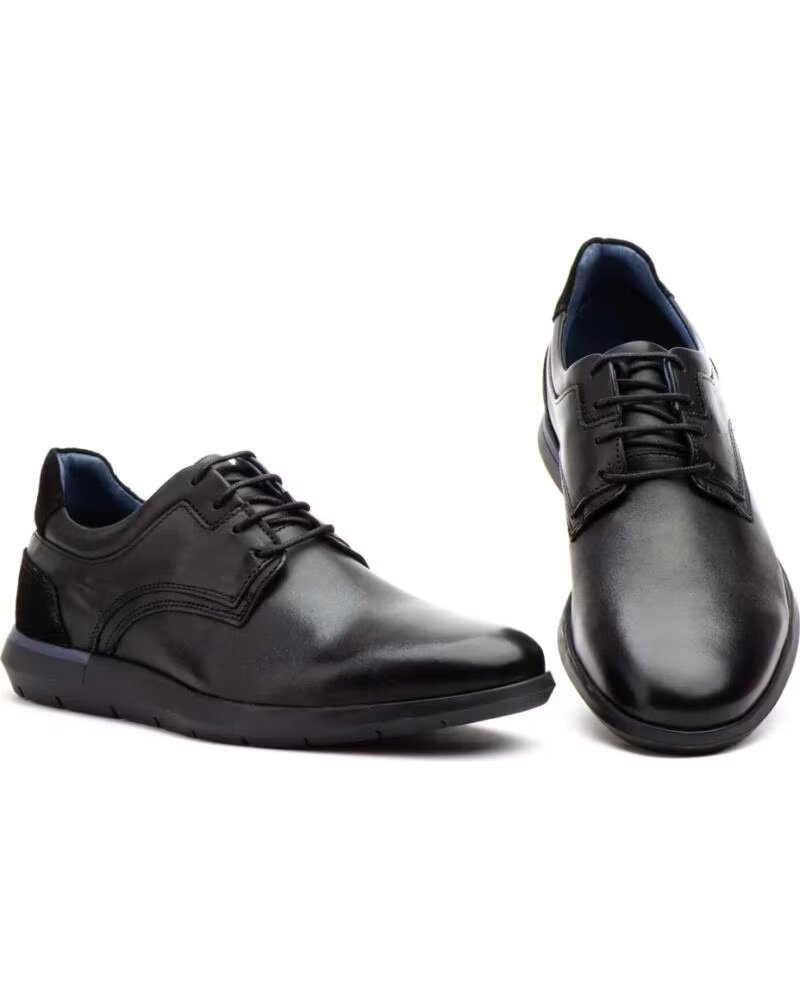 IBERICO SHOES Zapatos de vestir de piel para hombre con cordones modelo TT231103B NEGRO