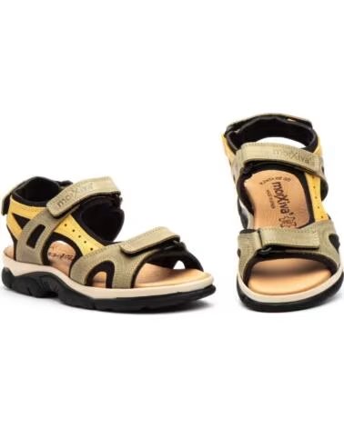 MORXIVA SANDALIAS DE PIEL PARA MUJER CON CIERRE DE VELCRO MODELO 7040 VARIOS COLORES