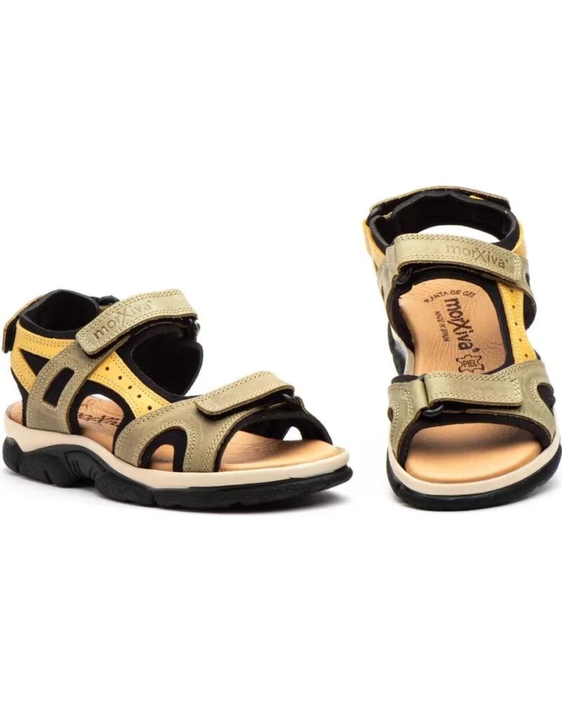 MORXIVA SANDALIAS DE PIEL PARA MUJER CON CIERRE DE VELCRO MODELO 7040 VARIOS COLORES