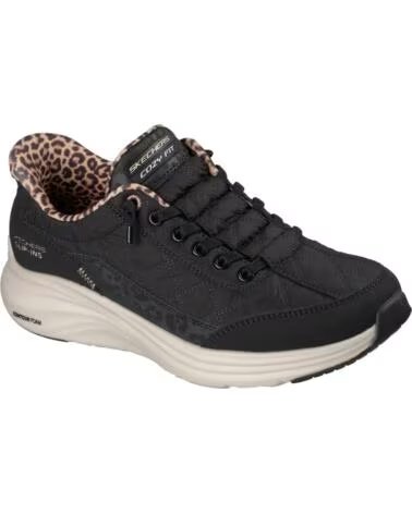 SKECHERS 150419 CONTOUR FOAM LEOPARD DREAM ZAPATILLAS DE MUJER NEGRO