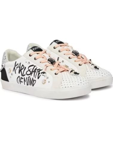 KARL LAGERFELD SKOOL STATE OF MIND LO LACE ZAPATILLAS BLANCAS BLANCO