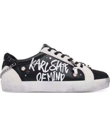 KARL LAGERFELD SKOOL STATE OF MIND LO LACE ZAPATILLAS NEGRAS NEGRO
