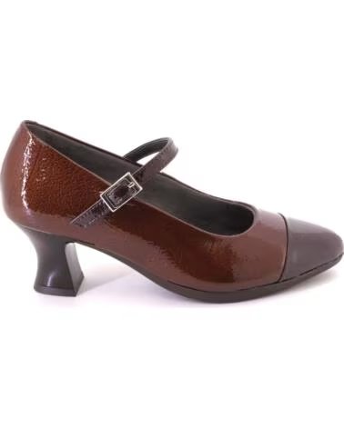 PITILLOS 11683 SAPATOS MARY JANES FEMININOS EM COURO CASTANHO CUERO