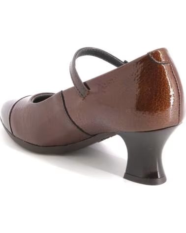PITILLOS 11683 SAPATOS MARY JANES FEMININOS EM COURO CASTANHO CUERO
