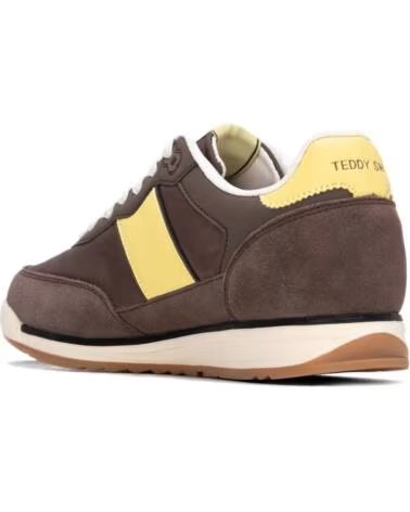 TEDDY SMITH 120506 ZAPATILLAS CASUAL MARRÓN Y AMARILLO MARRON