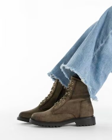 XTI Botas Militares mujer 146243 02 TAUPE