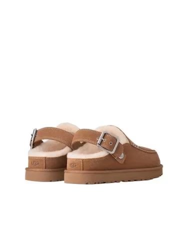 UGG LEDER-CLOGS GOLDENSTAR EVELINA BRAUN CUERO