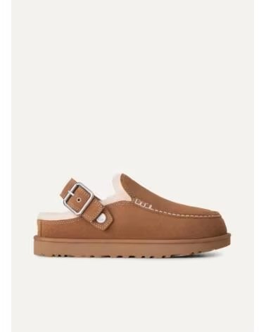 UGG LEDER-CLOGS GOLDENSTAR EVELINA BRAUN CUERO