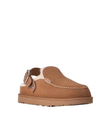 UGG LEDER-CLOGS GOLDENSTAR EVELINA BRAUN CUERO