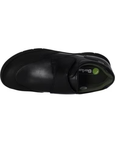 GORILA LEATHER SCHOOL SHOES 33600 WITH VELCRO NEGRO