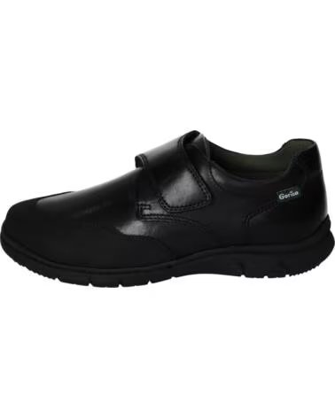 GORILA LEATHER SCHOOL SHOES 33600 WITH VELCRO NEGRO