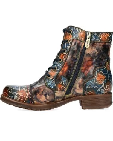 BOTTINES EN CUIR LAURA VITA ANITAO-11 BLEU AZUL
