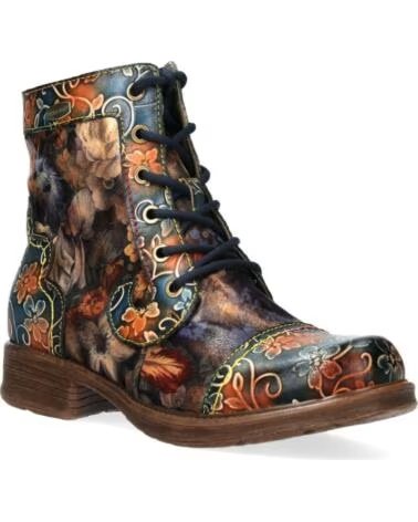 BOTTINES EN CUIR LAURA VITA ANITAO-11 BLEU AZUL