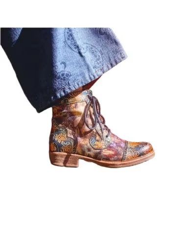 BOTTINES EN CUIR LAURA VITA ANITAO-11 BLEU AZUL