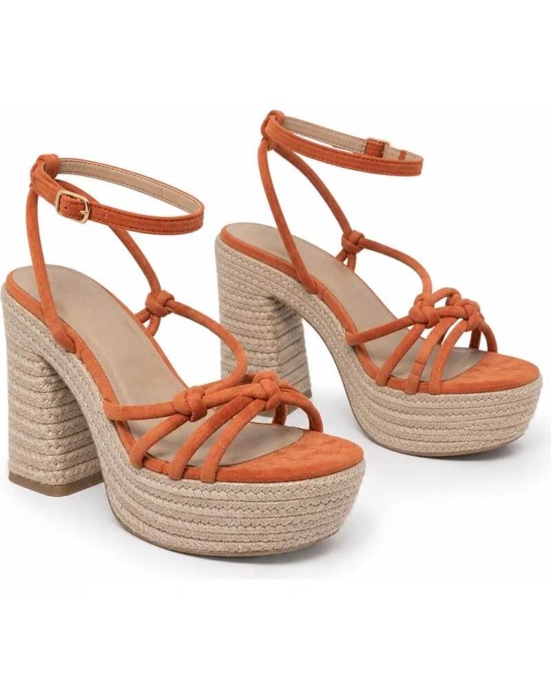 SANDALIAS CON PLATAFORMA MONTEVITA CAPRIZA NARANJA ORANGE