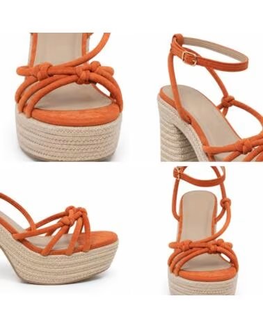 SANDALIAS CON PLATAFORMA MONTEVITA CAPRIZA NARANJA ORANGE