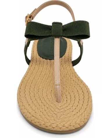 FLACHE MONTEVITA IBIZAZA GREEN SANDALE MIT SCHLEIFE