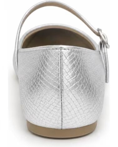 MONTEVITA ROMAZA SILVER BALLERINAS WITH STRAP