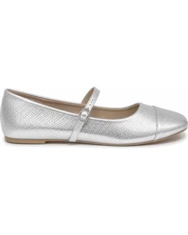 MONTEVITA ROMAZA SILVER BALLERINAS WITH STRAP