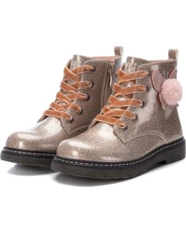 BOTTINES ENFANT XTI 150659 NUDE À PAILLETTES ET POMPONS