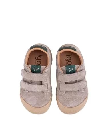 ZAPATOS PRIMEROS PASOS BEBÉ NIÑO IGOR W10341-398 TOPO