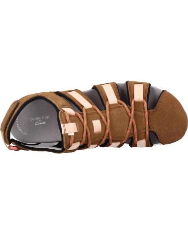 Sandales pour Femme CLARKS SOLAN SAIL COMBI MARRON