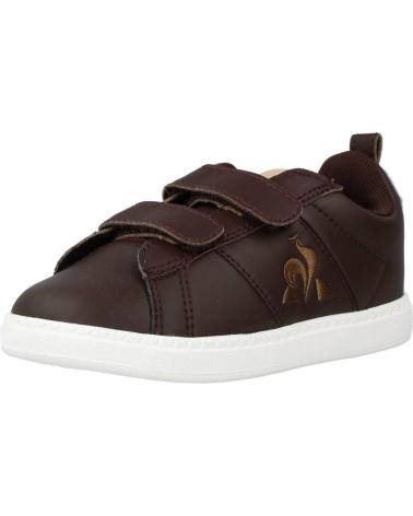 girl and boy Trainers LE COQ SPORTIF COURTCLASSIC INF  MARRON