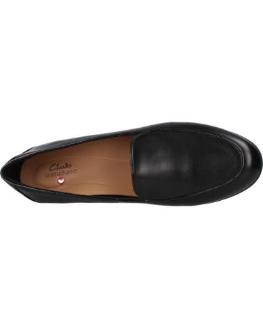 Mocasines de Mujer CLARKS UN BLUSH EASE BLACK LEATHE NEGRO