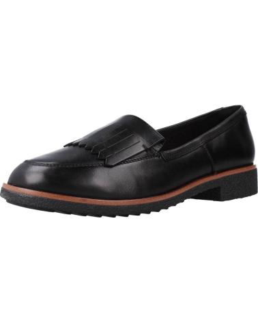 Mocasines CLARKS  de Mujer GRIFFIN KILT  NEGRO