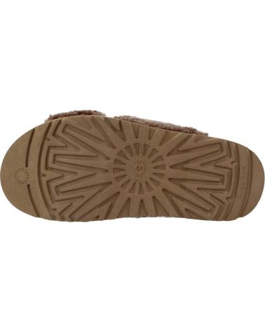 Sandales pour Femme UGG W FUZZ SUGAR CROSS SLIDE MARRON