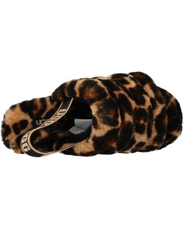 Hausschuhe für Damen UGG W FLUFF YEAH SLIDE PANTHER ANIMAL PRINT