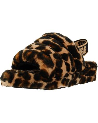 Hausschuhe für Damen UGG W FLUFF YEAH SLIDE PANTHER ANIMAL PRINT