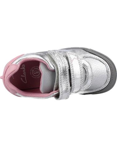 Deportivas de Niña CLARKS REX QUEST T PLATA