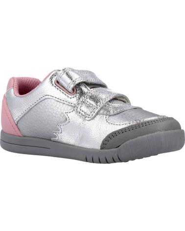 Deportivas de Niña CLARKS REX QUEST T PLATA