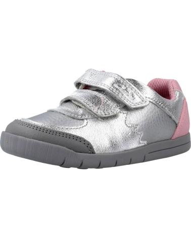 Deportivas de Niña CLARKS REX QUEST T PLATA