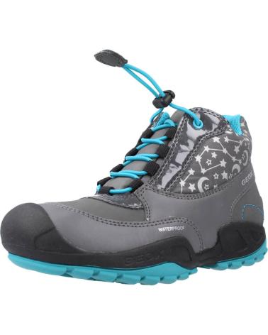 girl Mid boots GEOX J NEW SAVAGE GIRL WP GRIS