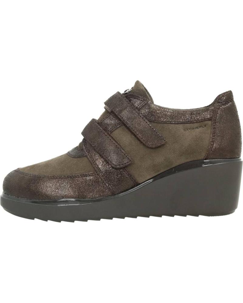 Woman Zapatos de cuña STONEFLY ECLIPSE 7 VELOUR CRACK MARRON