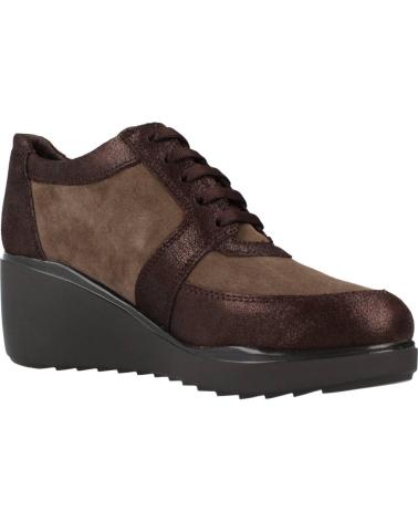Woman Zapatos de cuña STONEFLY ECLIPSE 14 VELOUR CRACK MARRON