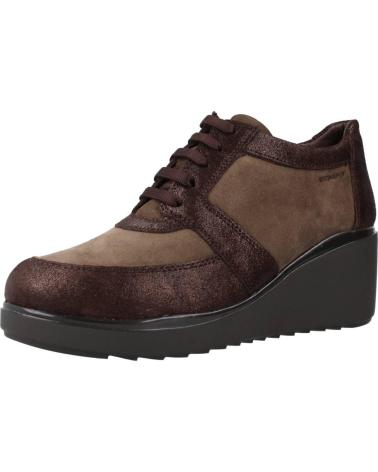 Woman Zapatos de cuña STONEFLY ECLIPSE 14 VELOUR CRACK MARRON